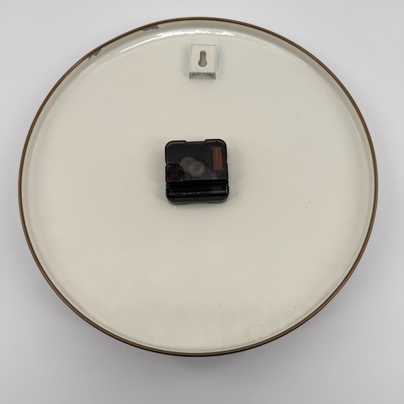 MacKenzie-Childs Courtly Check Enamel Round Wall Clock Hand-Painted Design 12" - Picture 4 of 5